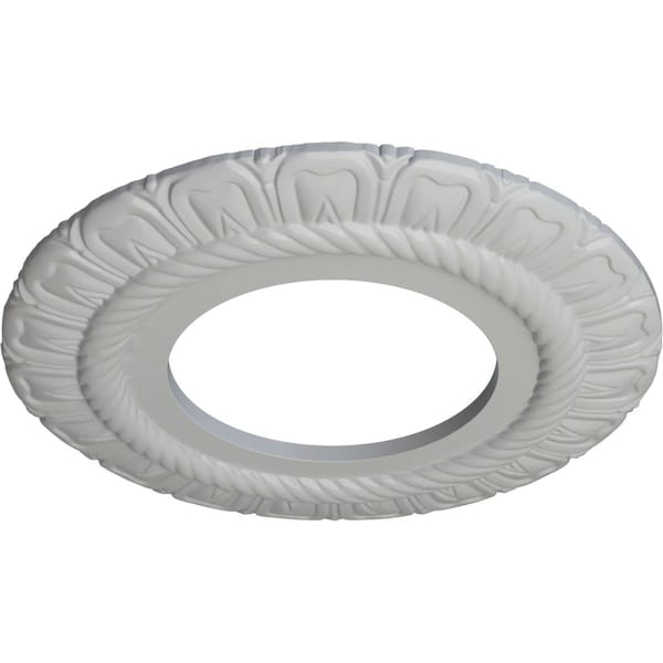 Claremont Ceiling Medallion (Fits Canopies Up To 5 5/8), Hnd-Painted Frost, 9OD X 4 1/2ID X 1/2P